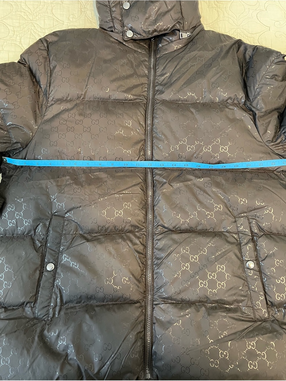 Gucci Dark Brown/Black Monogram Quilted Jacket - Picture 6 of 8